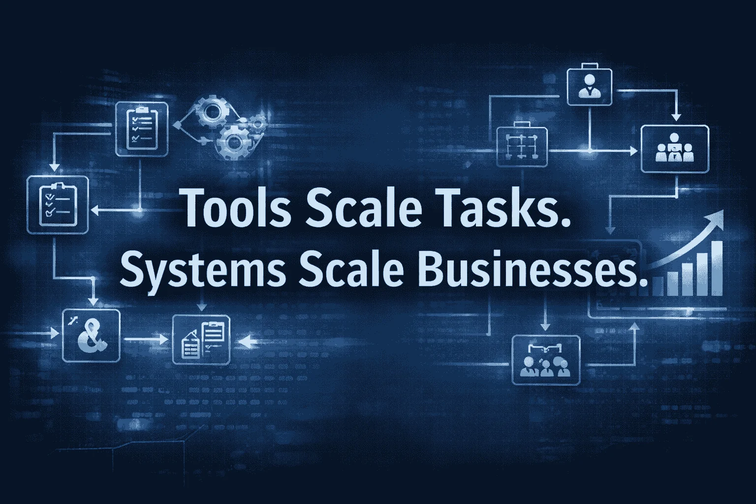 Tools Scale Tasks. Systems Scale Businesses.